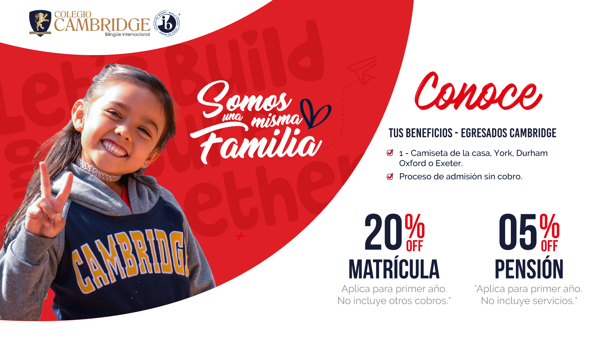 Conoce tus beneficios como Exalumno del Colegio Cambridge